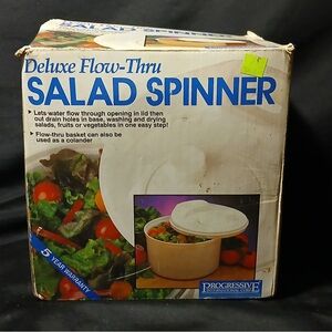 Deluxe Flow-Thru Salad Spinner ORG BOX